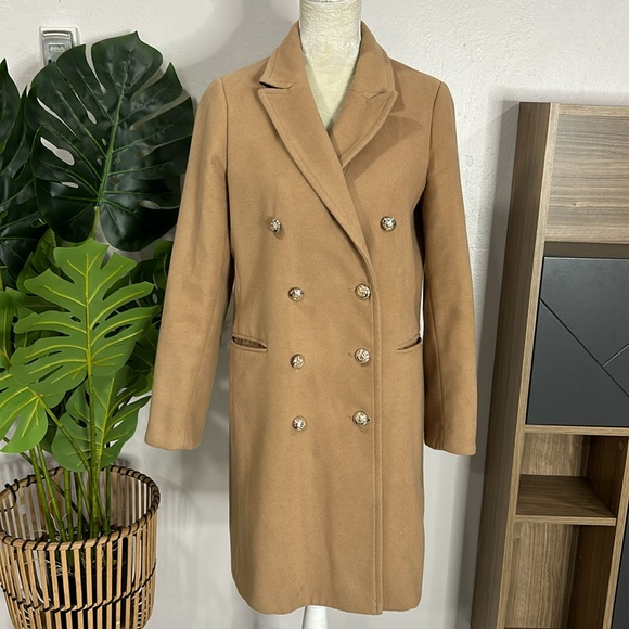 Topshop Long Pea Coat - Picture 1 of 9